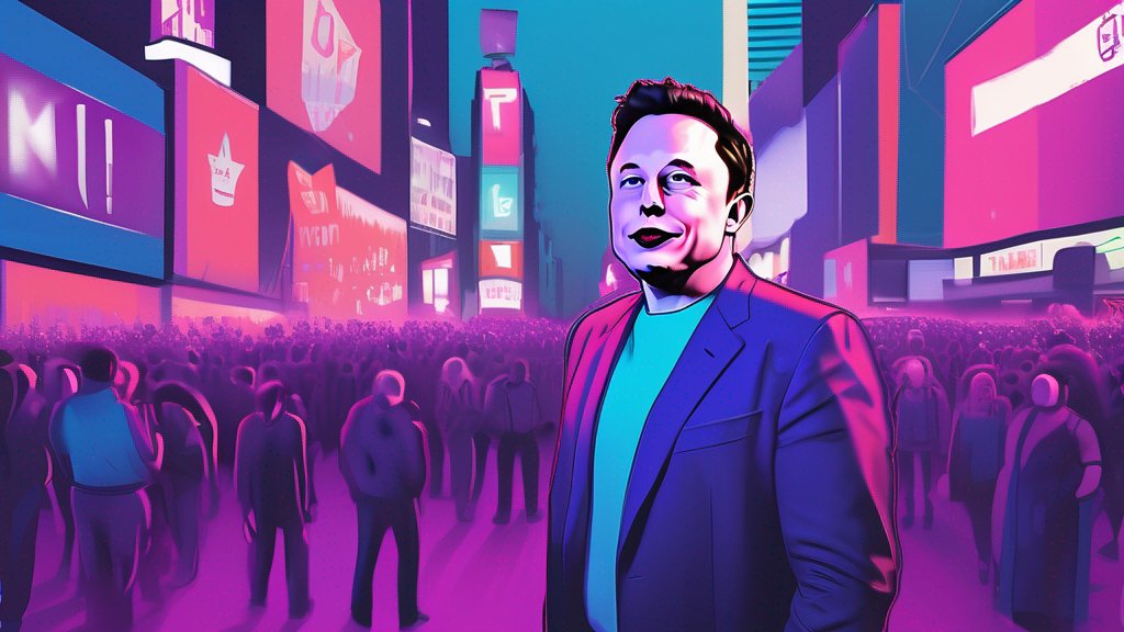 Elon Musk inflable protesta Times Square Grok